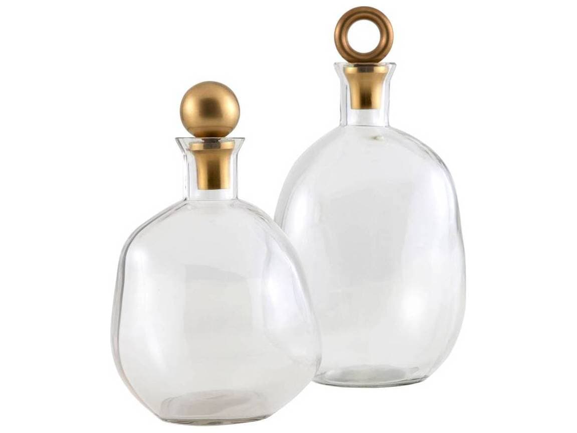 Arteriors Home Frances Clear Decanter Set of 2