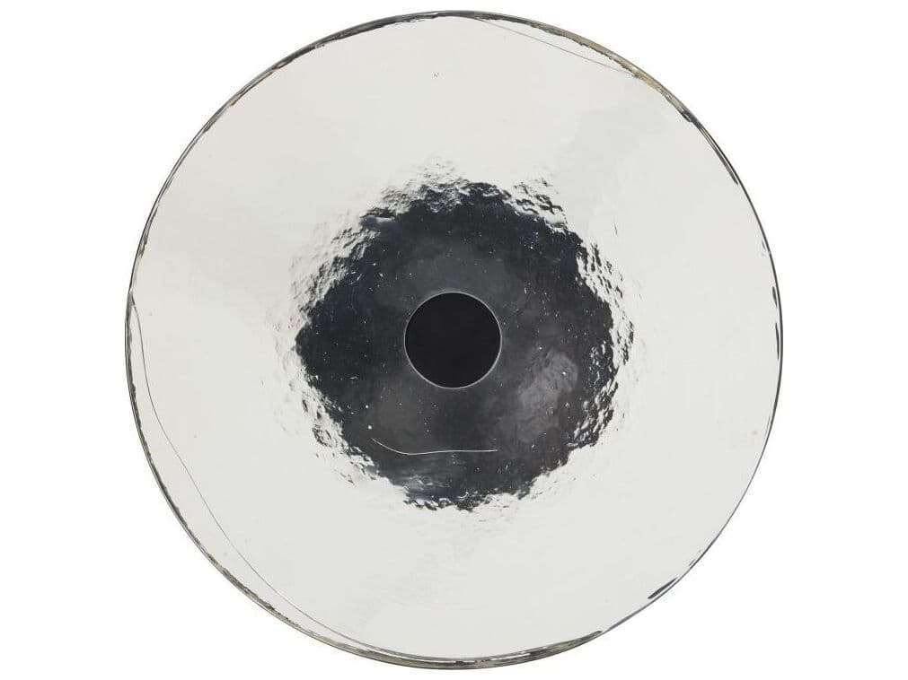 Arteriors Home Round Glass Natural Iron Eric End Table