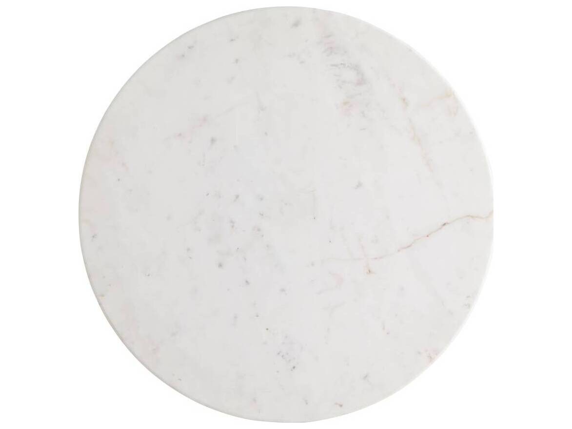 Arteriors Home Round Marble Bronze Denali End Table