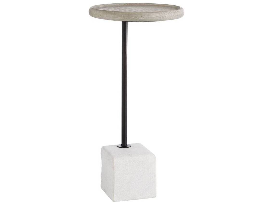 Arteriors Home Round Wood Smoke Davies End Table