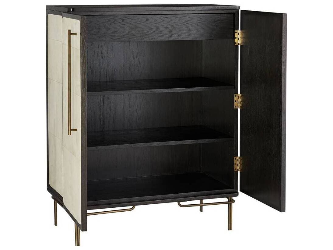 Arteriors Home Edison Ebony Brown Oak Wood Accent Chest