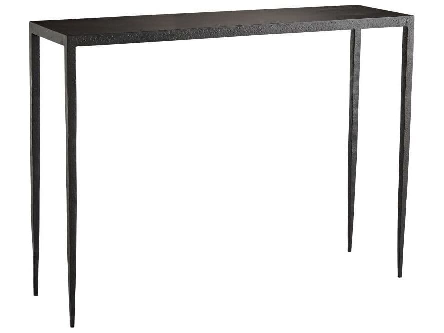 Arteriors Home Rectangular Metal Burnt Iron Wax Hogan Console Table