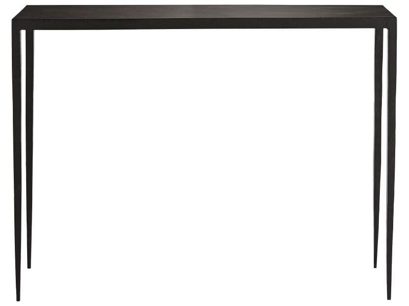Arteriors Home Rectangular Metal Burnt Iron Wax Hogan Console Table