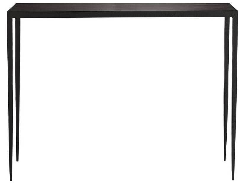 Arteriors Home Rectangular Metal Burnt Iron Wax Hogan Console Table