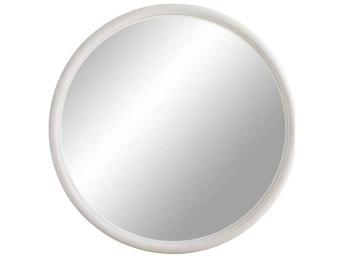Arteriors Home Lesley Whitewash Round Floor Mirror