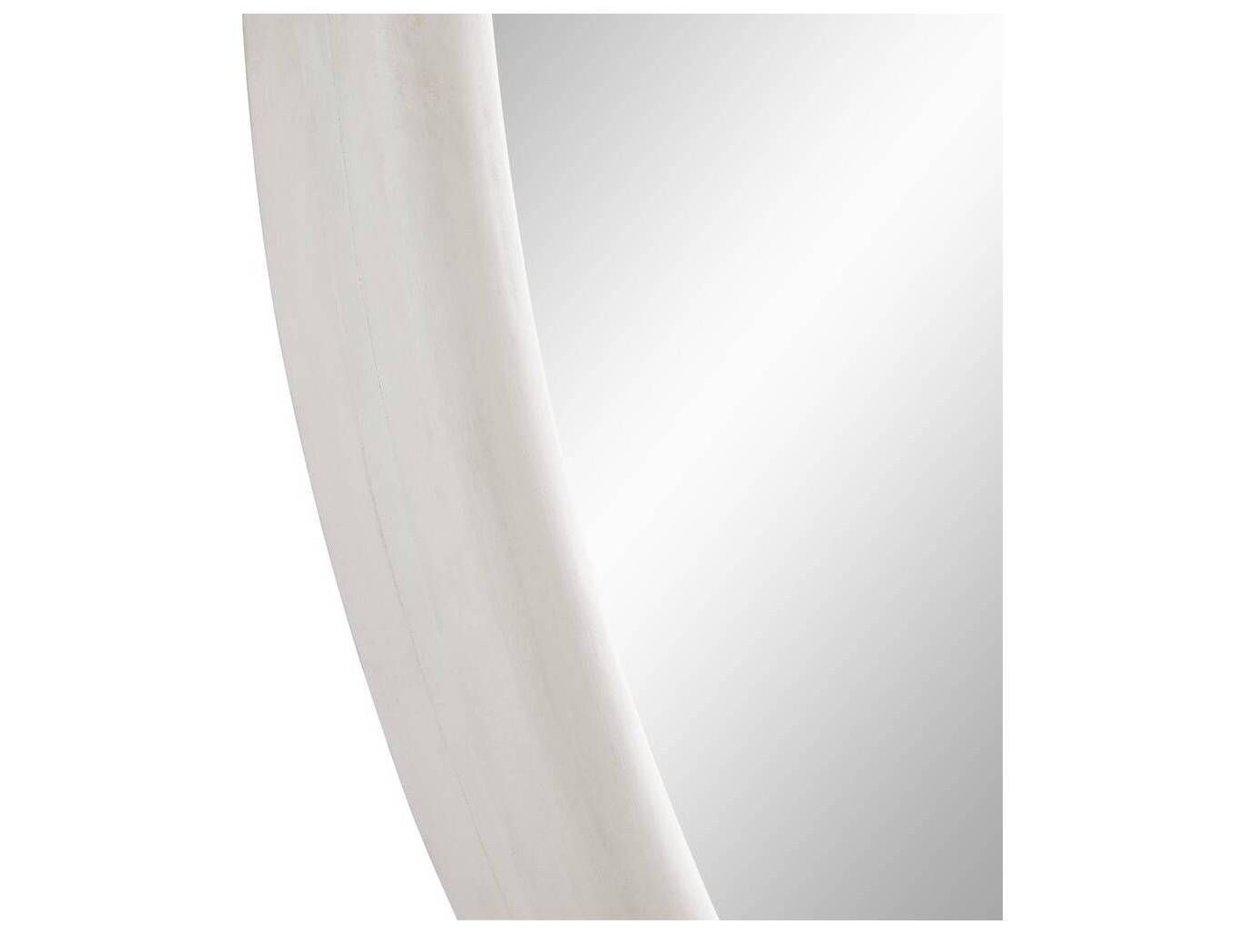 Arteriors Home Lesley Whitewash Round Floor Mirror