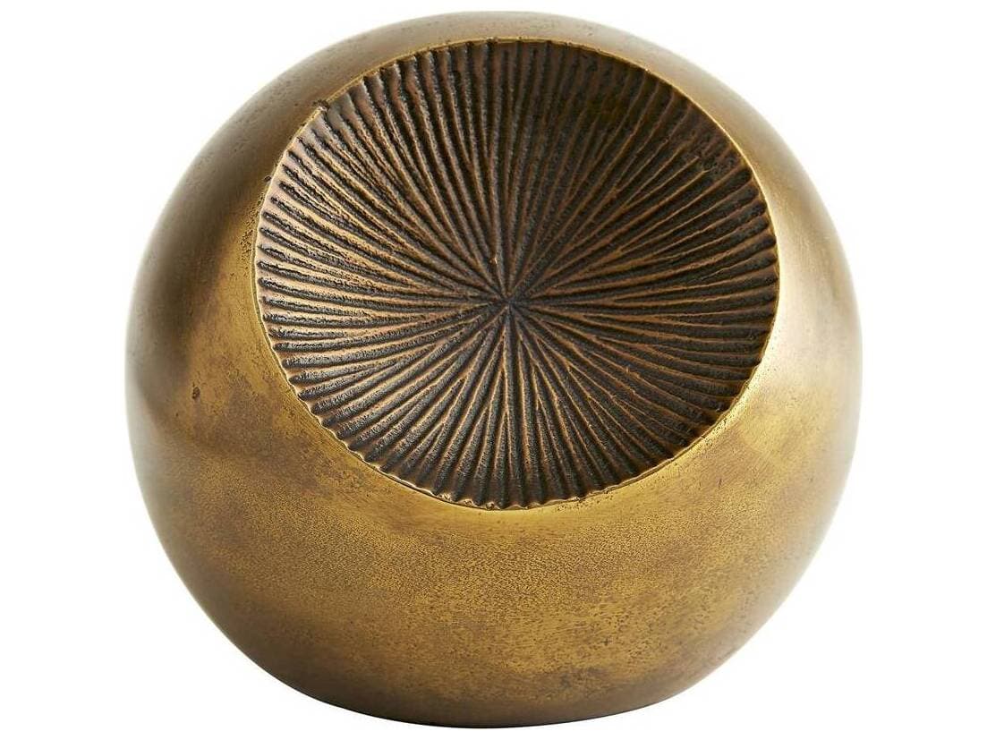 Arteriors Home Ida Antique Brass Vintage Bronze Sculpture Set of 2