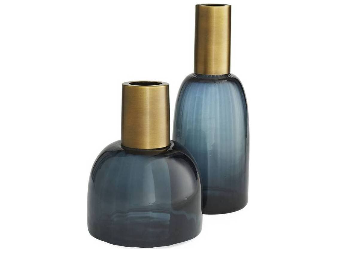 Arteriors Home Huff Navy Vase Set of 2