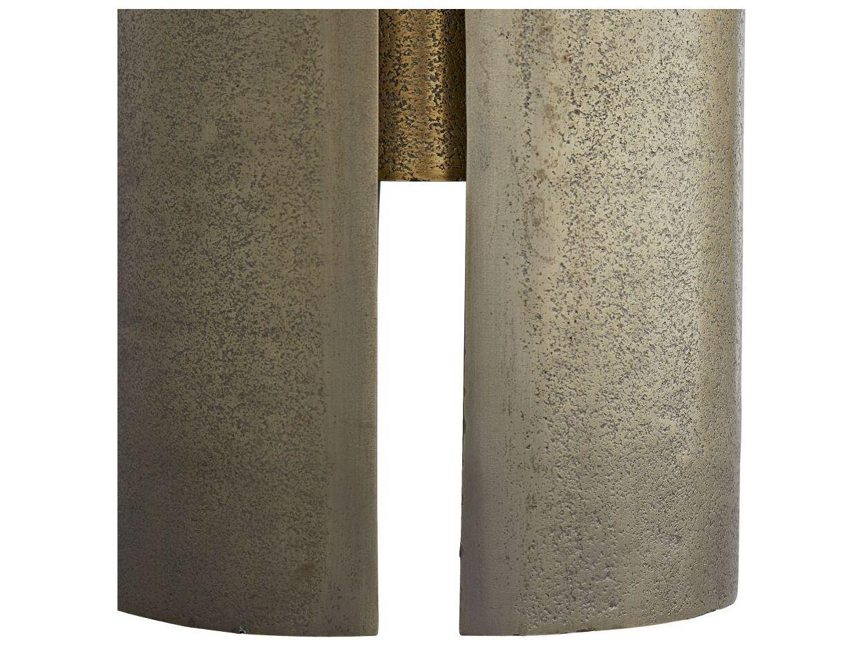 Arteriors Home Round Metal Antique Brass Inara End Table
