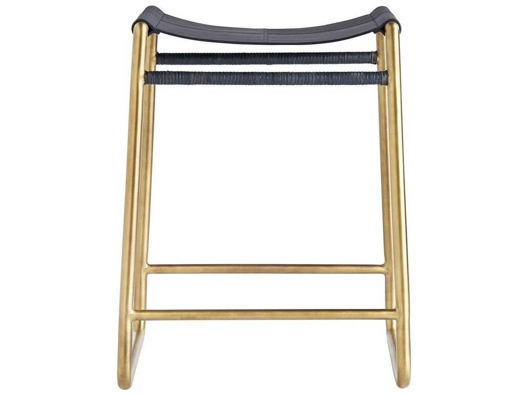 Arteriors Home Indigo Leather Counter Stool Gasper