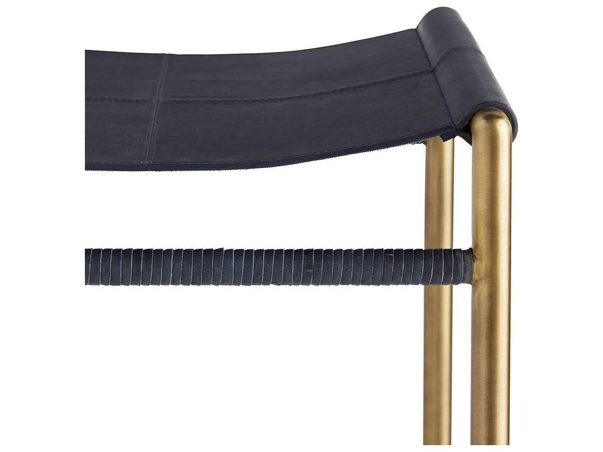 Arteriors Home Indigo Leather Counter Stool Gasper