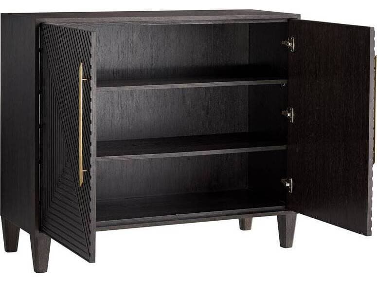 Arteriors Home Hendrix Ebony Black Oak Wood Accent Chest