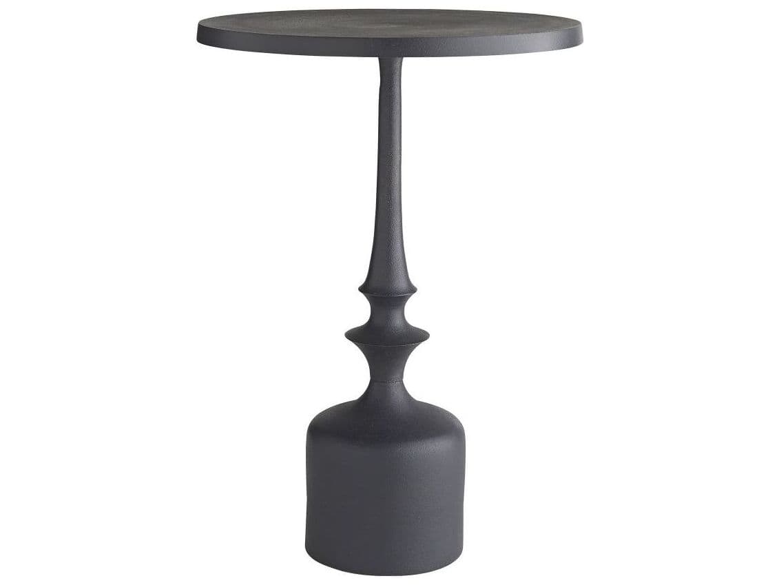 Arteriors Home Round Metal Charcoal Huntlee End Table