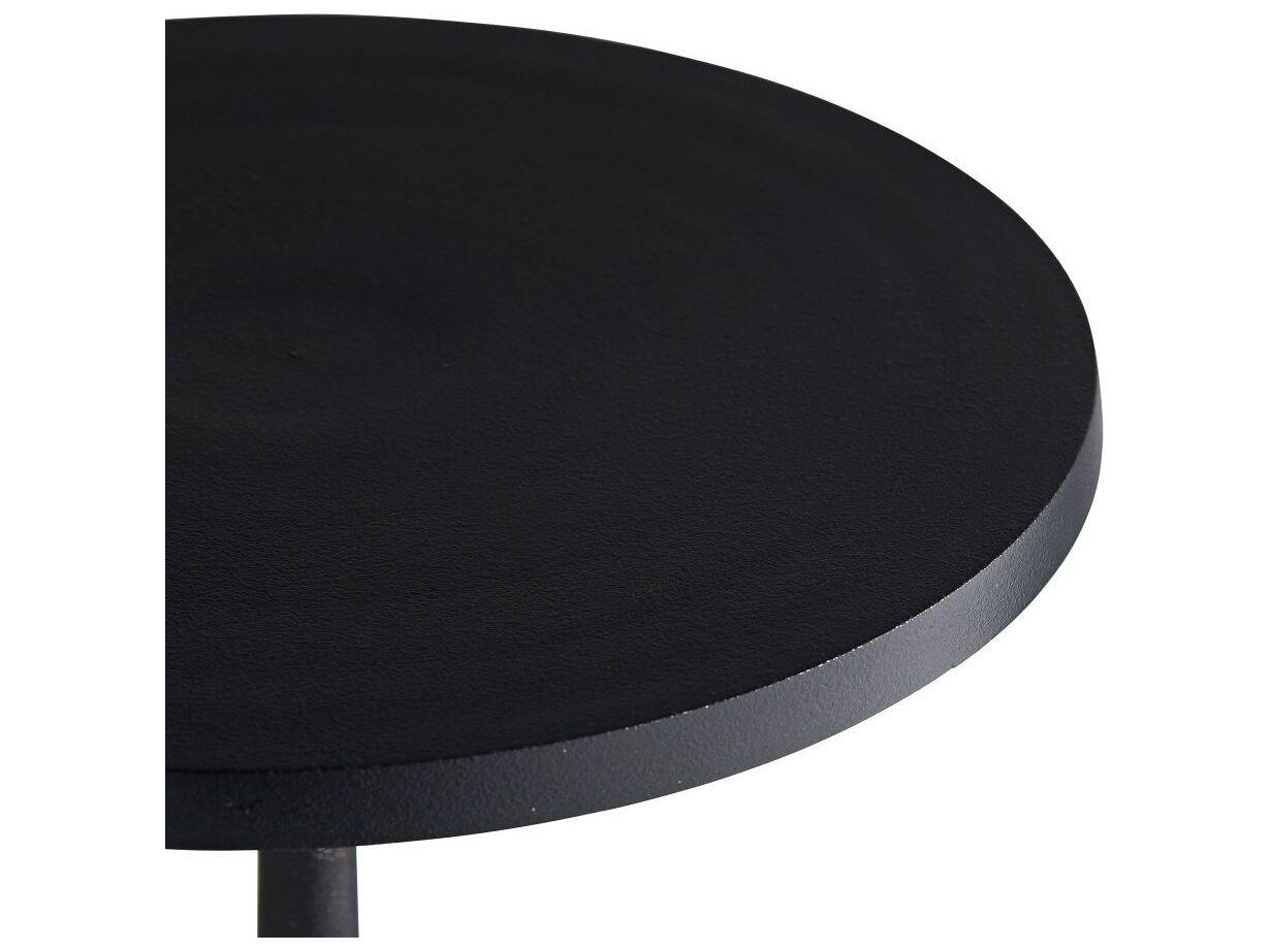 Arteriors Home Round Metal Charcoal Huntlee End Table