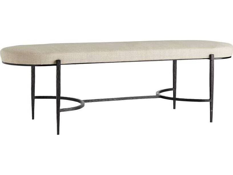 Arteriors Home Hanson Natural White Upholstered Accent Bench