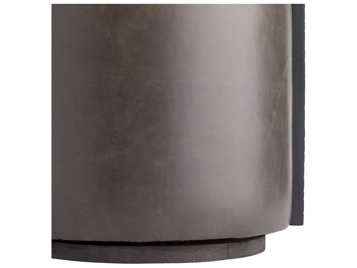 Arteriors Home Hoover Black Leather Armless Dining Chair