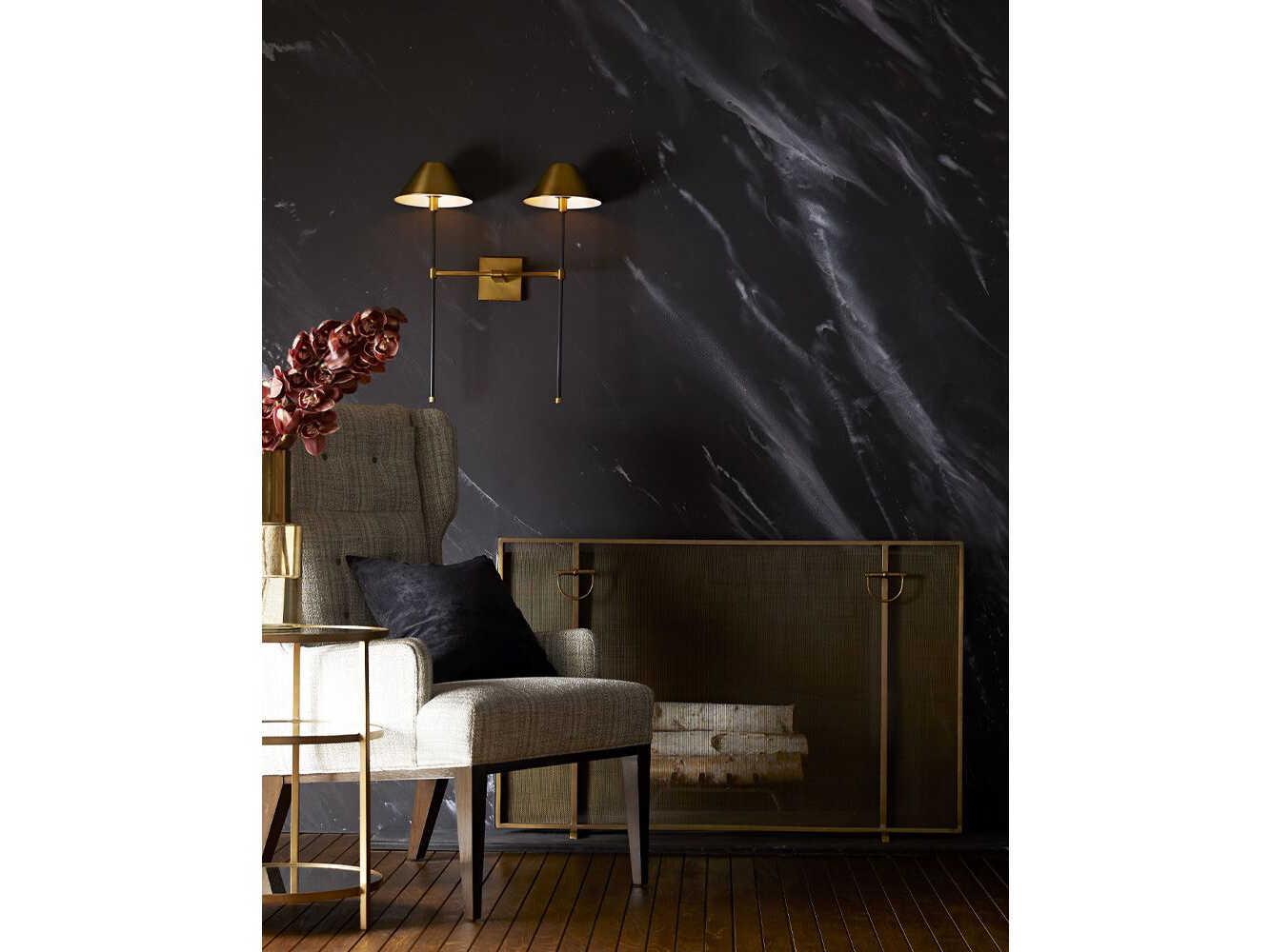 Arteriors Home Havana 2-Light Bronze Antique Brass Wall Sconce