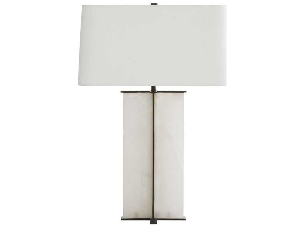 Arteriors Home Lyon Bronze White Alabaster Buffet Lamp