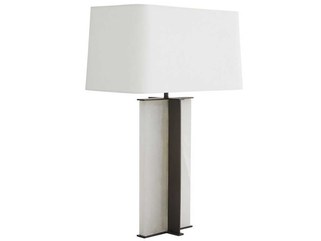 Arteriors Home Lyon Bronze White Alabaster Buffet Lamp