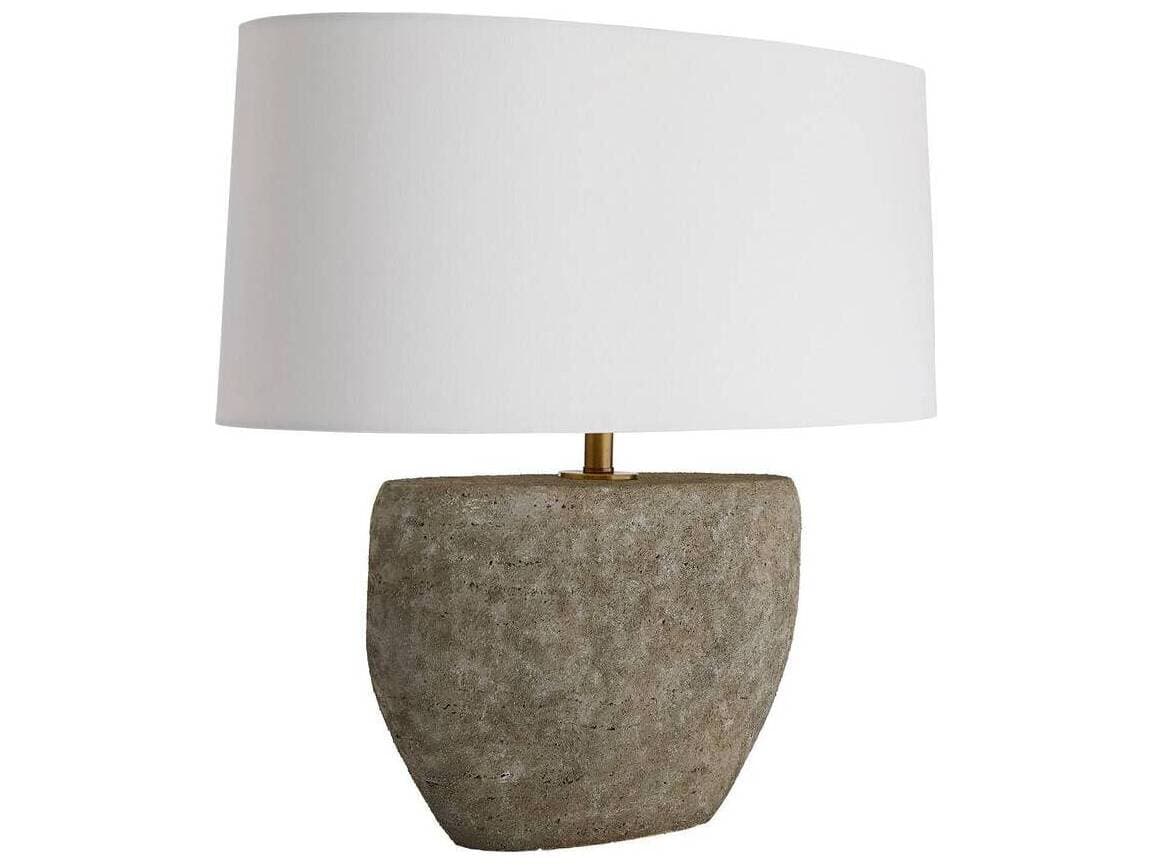 Arteriors Home Odessa Fossil Antique Brass Gray Buffet Lamp