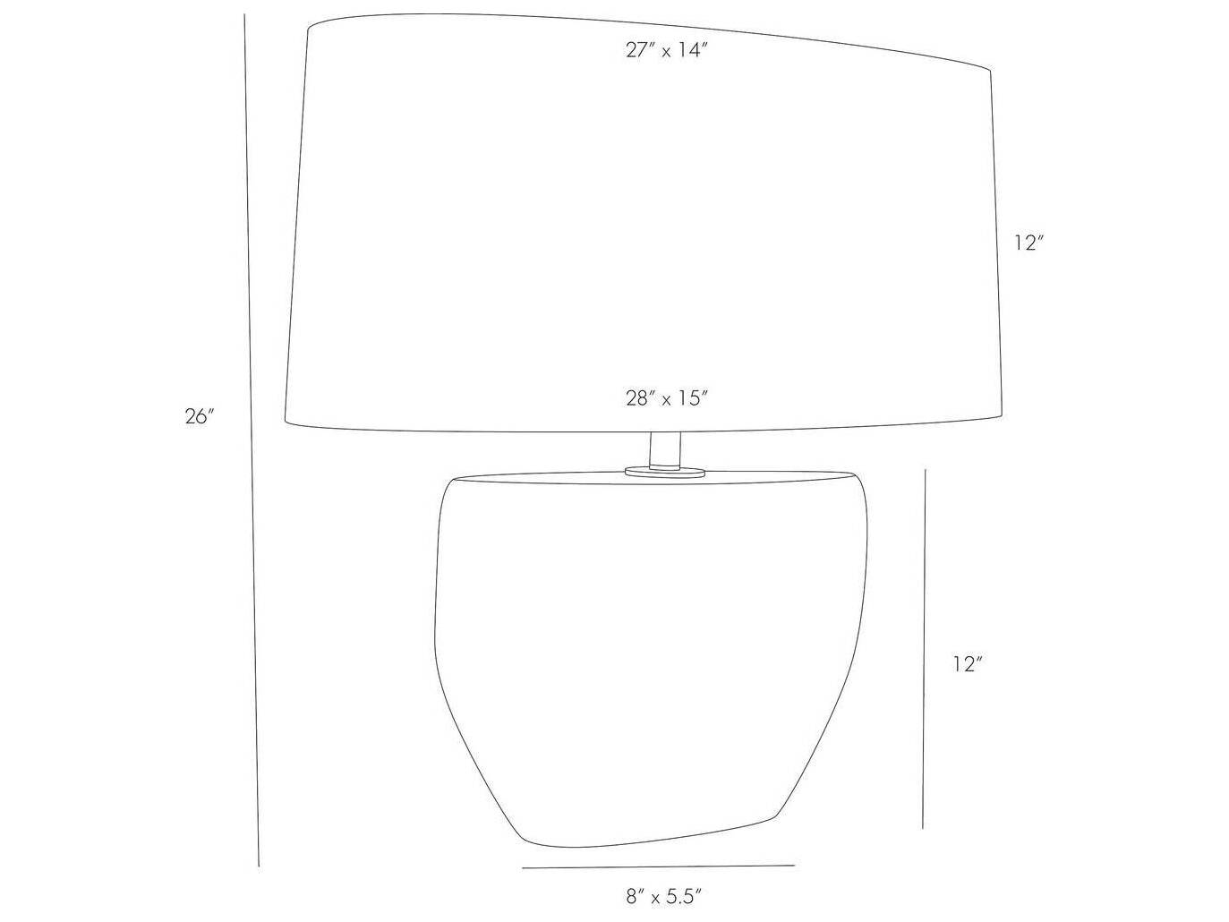 Arteriors Home Odessa Fossil Antique Brass Gray Buffet Lamp