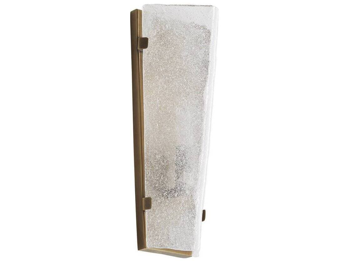 Arteriors Home Karina 1-Light Antique Brass Glass Wall Sconce