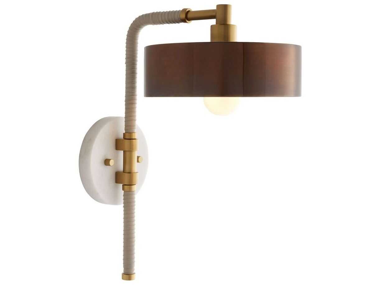 Arteriors Home Aaron 1-Light Heritage Brass Wall Sconce