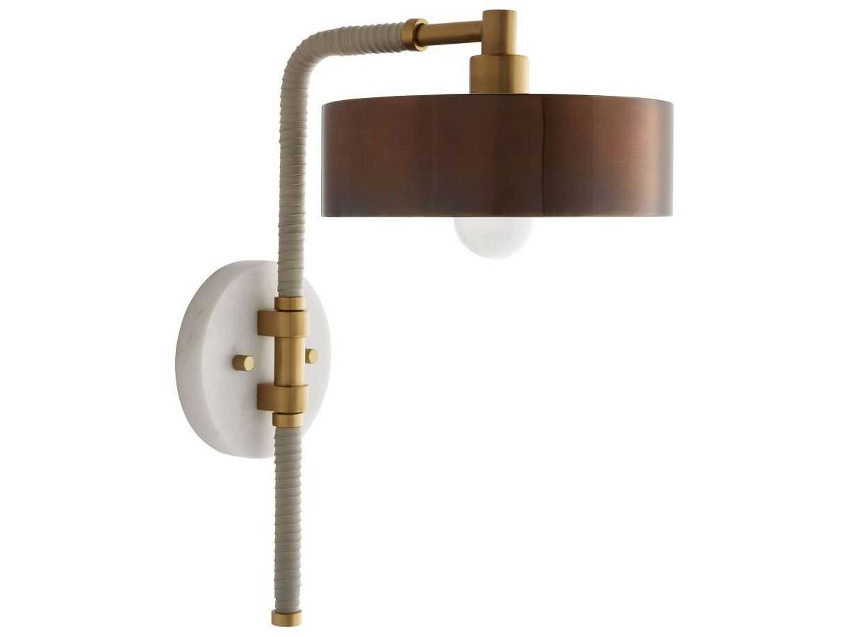Arteriors Home Aaron 1-Light Heritage Brass Wall Sconce