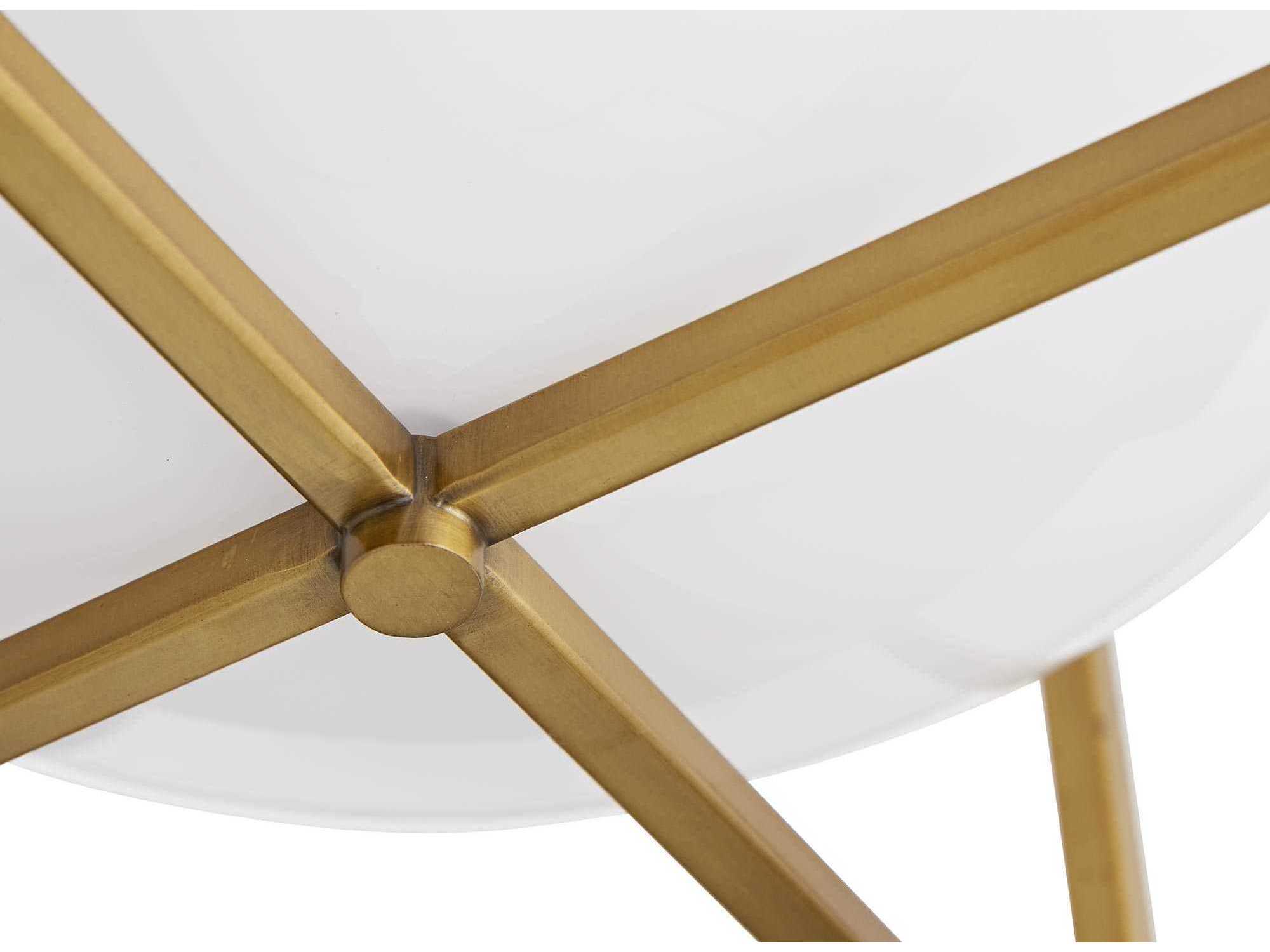 Arteriors Home Royce  2-Light Antique Brass Bowl Geometric Pendant