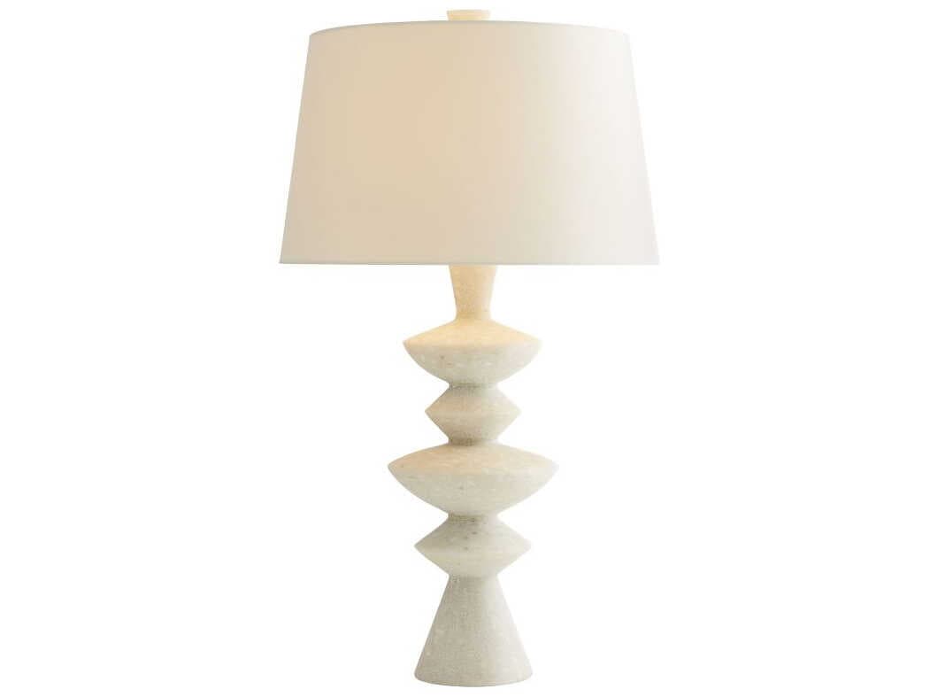 Arteriors Home Jillian White Glass Stone Buffet Lamp