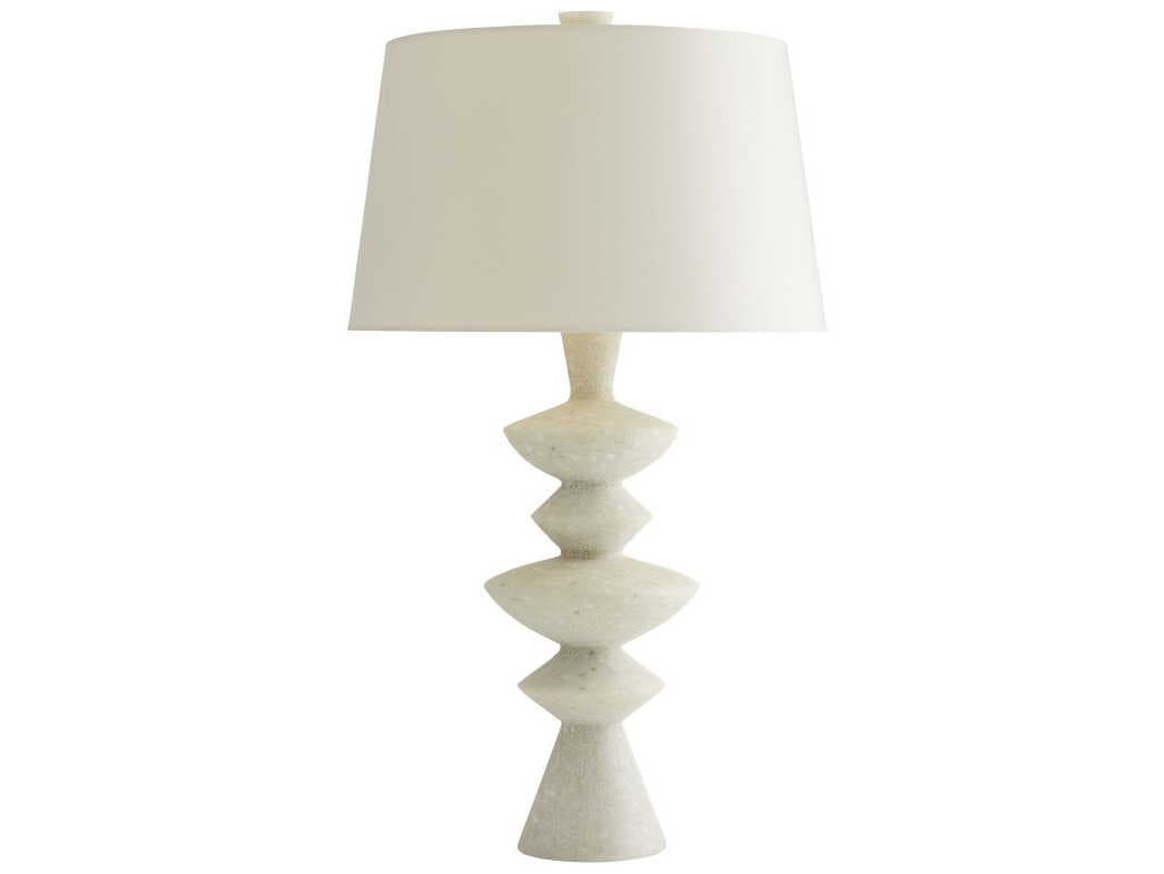 Arteriors Home Jillian White Glass Stone Buffet Lamp