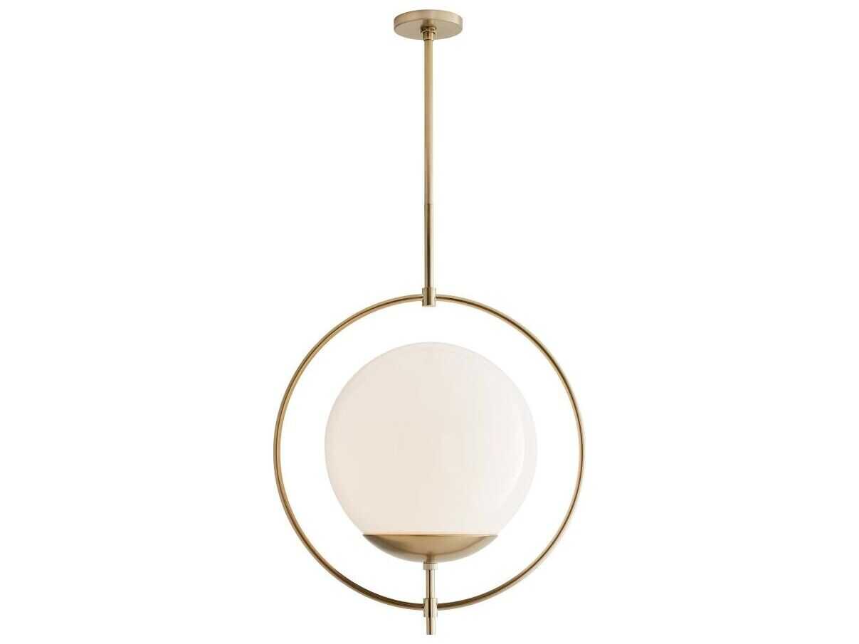 Arteriors Home Volta 1-Light Pale Brass Globe Pendant