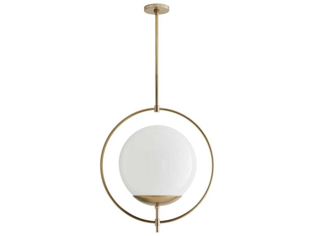 Arteriors Home Volta 1-Light Pale Brass Globe Pendant