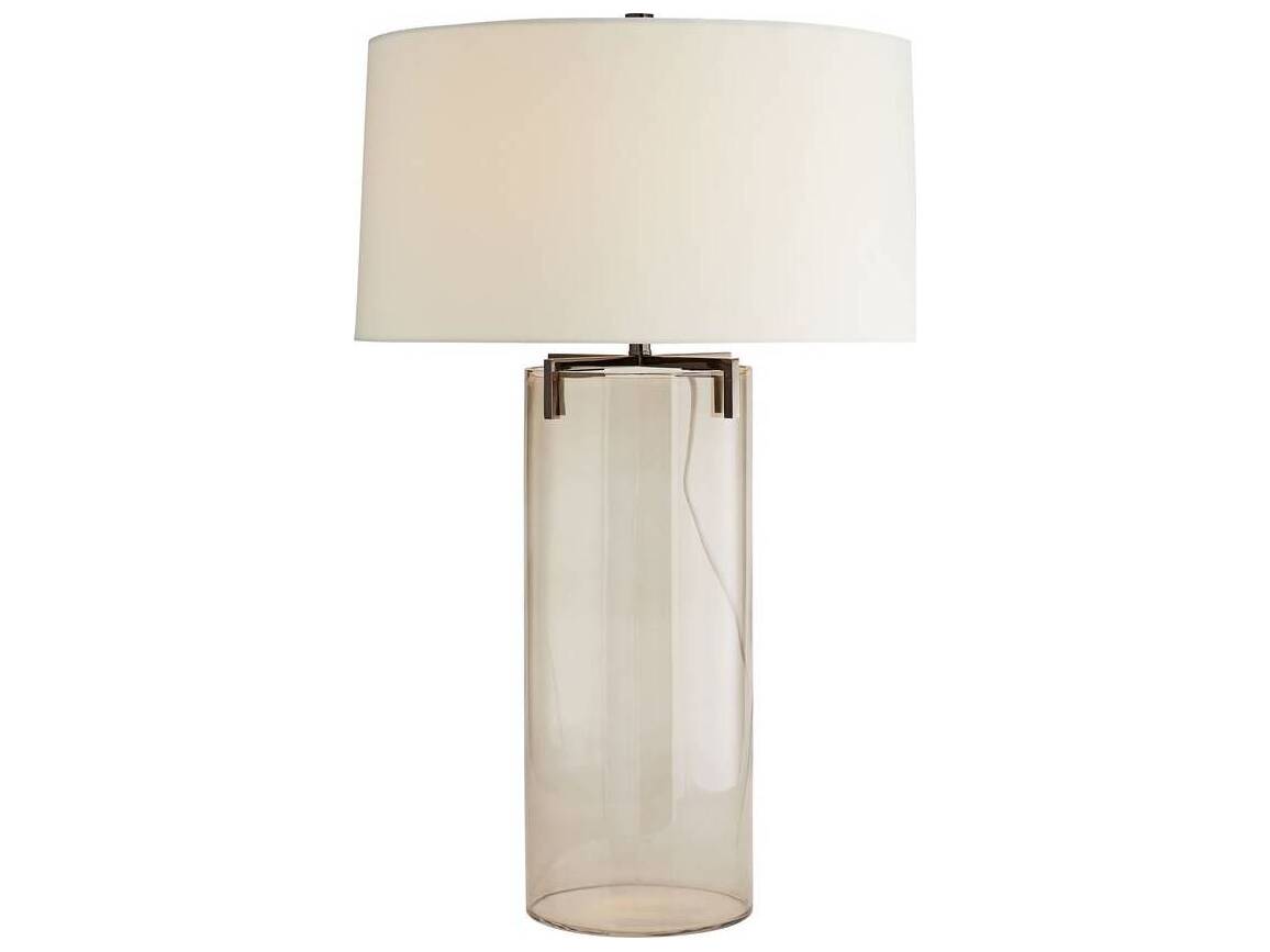 Arteriors Home Dale Smoke Glass Brown Nickel Buffet Lamp