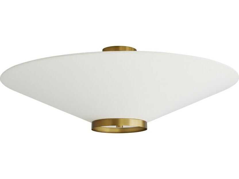 Arteriors Home Decker 3-Light Antique Brass Flush Mount