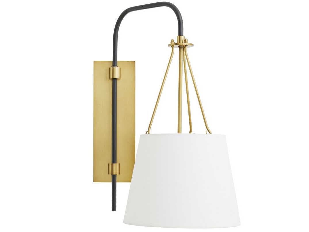 Arteriors Home Franklin 1-Light Antique Brass Bronze Swing Wall Sconce