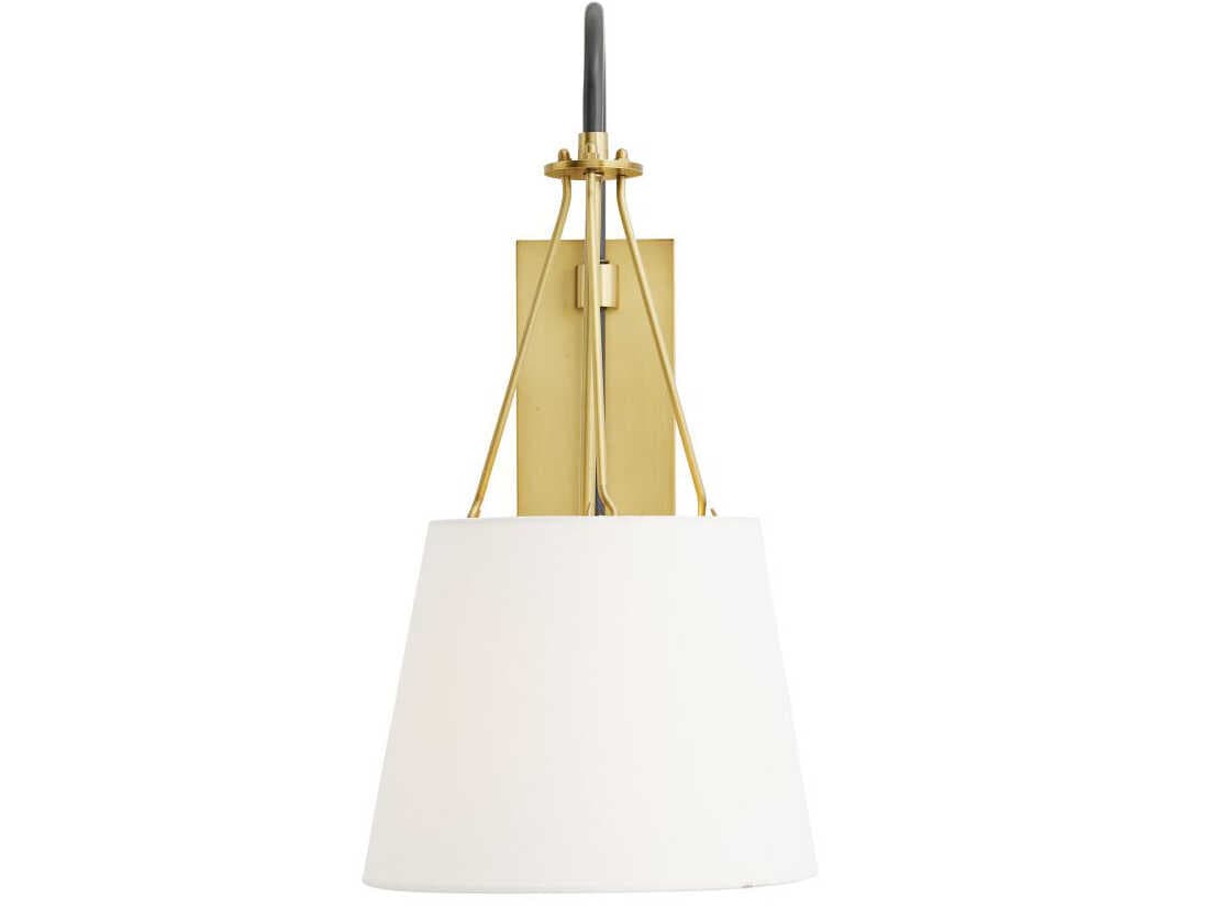 Arteriors Home Franklin 1-Light Antique Brass Bronze Swing Wall Sconce