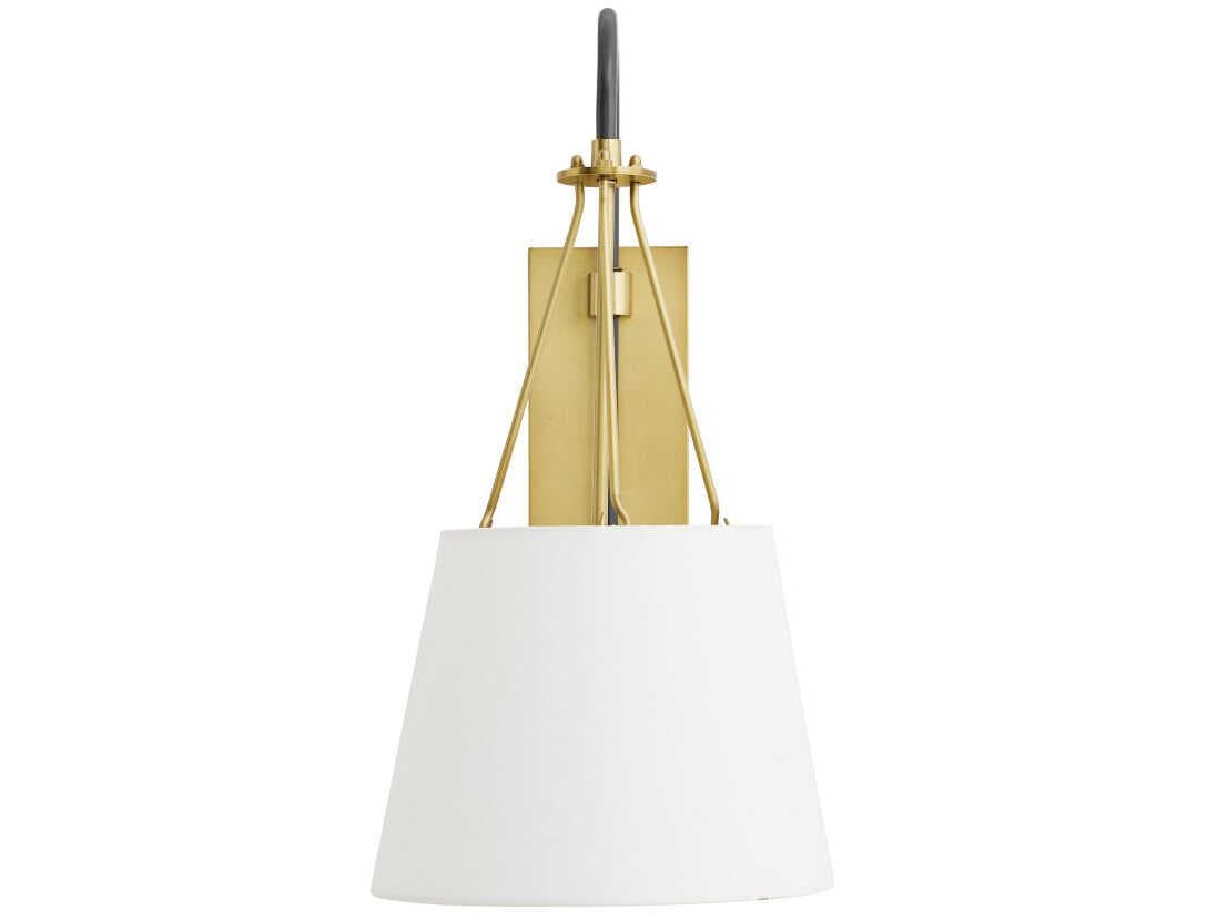 Arteriors Home Franklin 1-Light Antique Brass Bronze Swing Wall Sconce