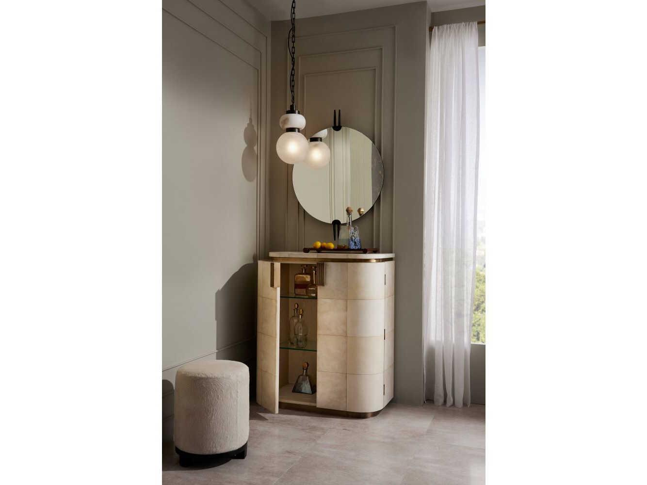 Arteriors Home Rosemont 1-Light English Bronze White Globe Mini Pendant