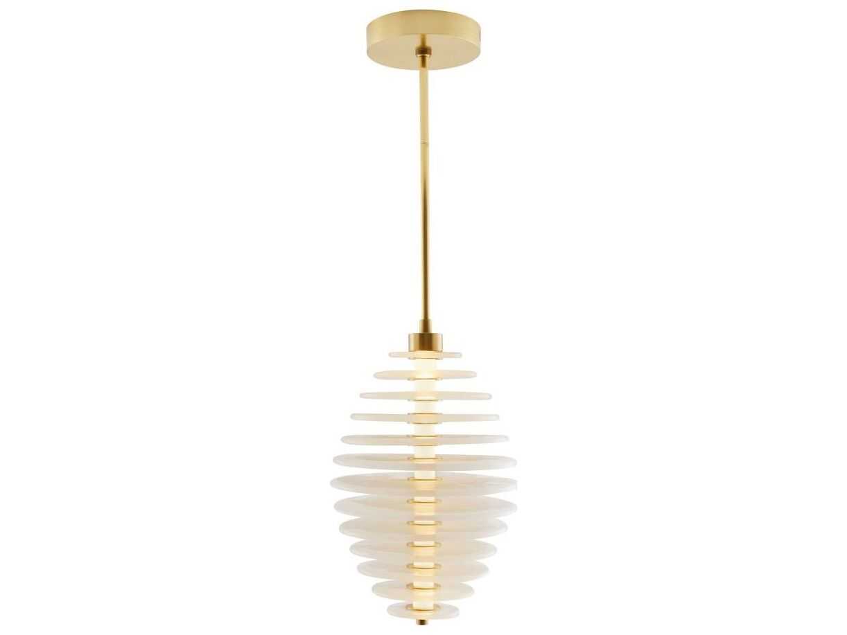 Arteriors Home Penelope 1-Light Antique Brass Clear Pendant