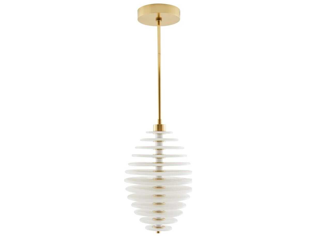 Arteriors Home Penelope 1-Light Antique Brass Clear Pendant