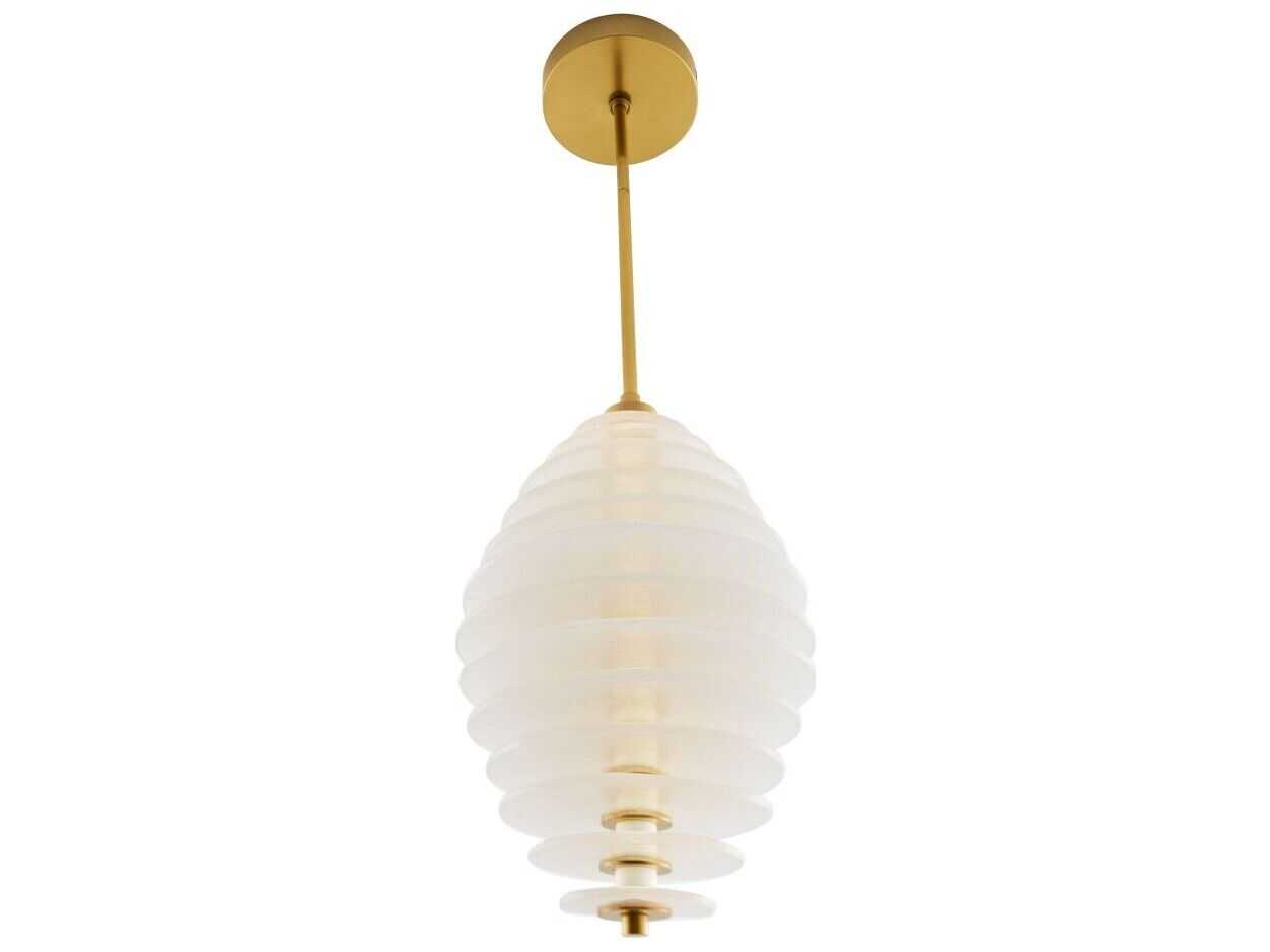 Arteriors Home Penelope 1-Light Antique Brass Clear Pendant