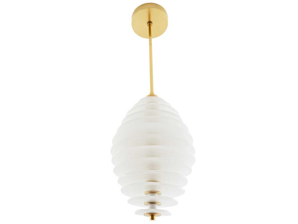 Arteriors Home Penelope 1-Light Antique Brass Clear Pendant