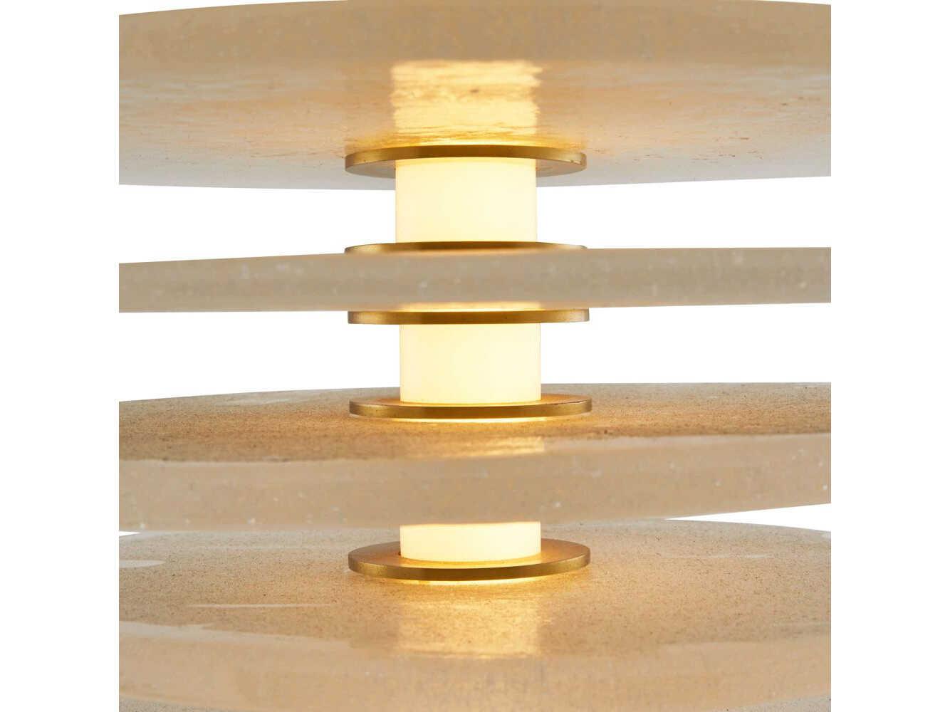 Arteriors Home Penelope 1-Light Antique Brass Clear Pendant