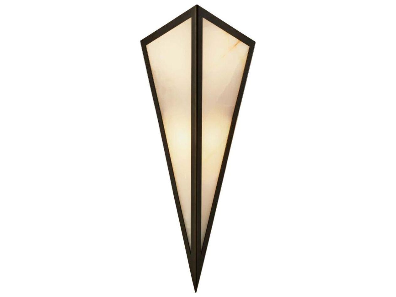 Arteriors Home Priestly 2-Light White Onyx Black Wall Sconce