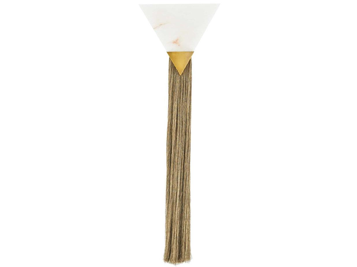 Arteriors Home Riri 1-Light Antique Brass White Wall Sconce