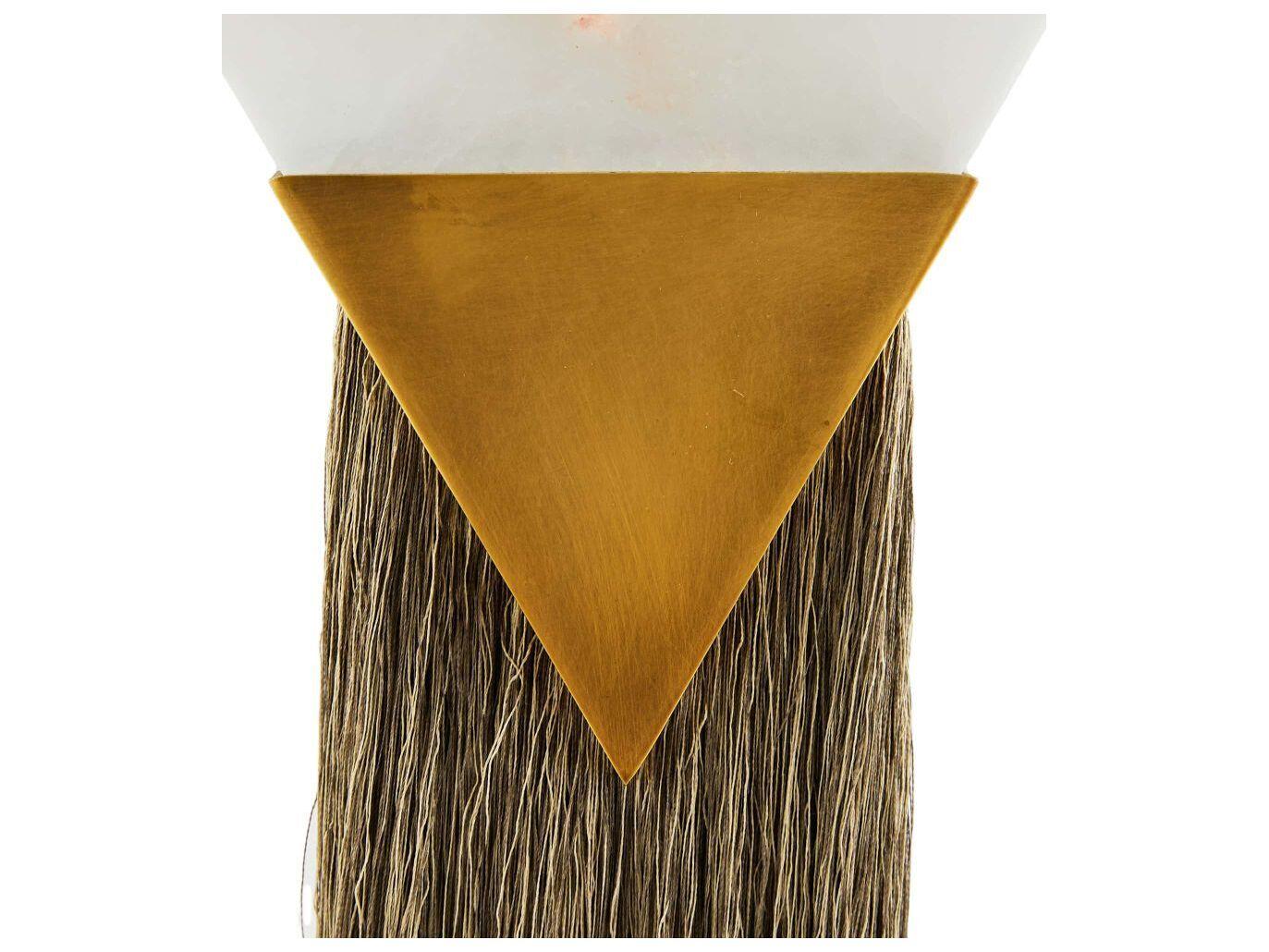 Arteriors Home Riri 1-Light Antique Brass White Wall Sconce