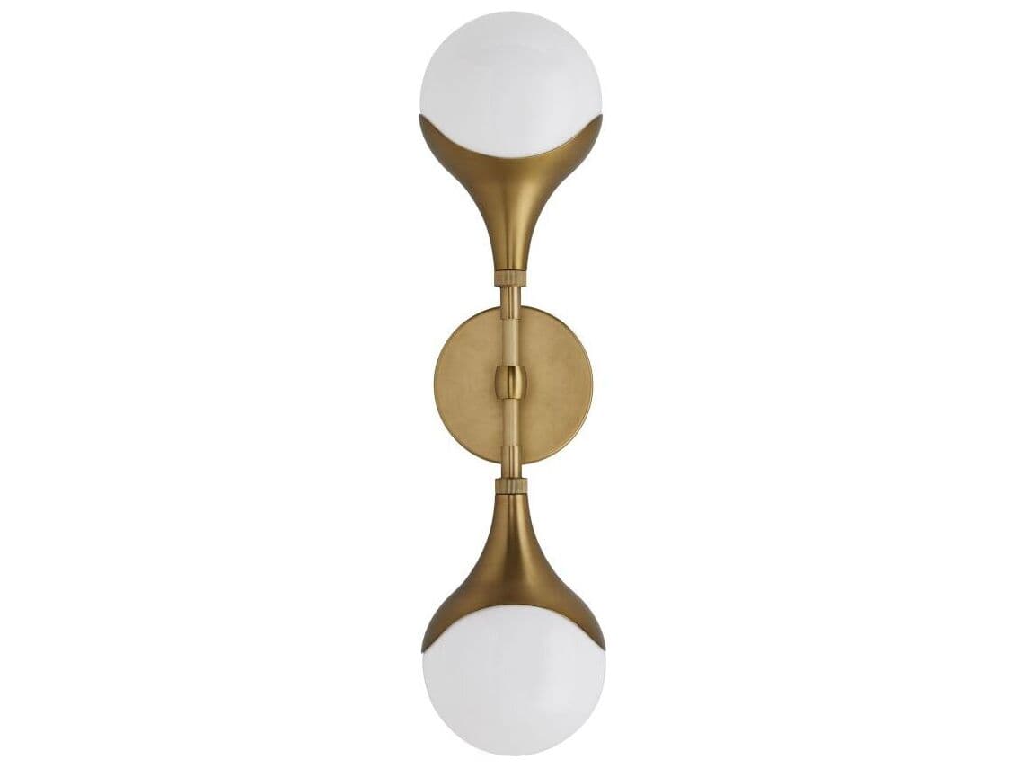 Arteriors Home Augustus 2-Light Antique Brass Wall Sconce