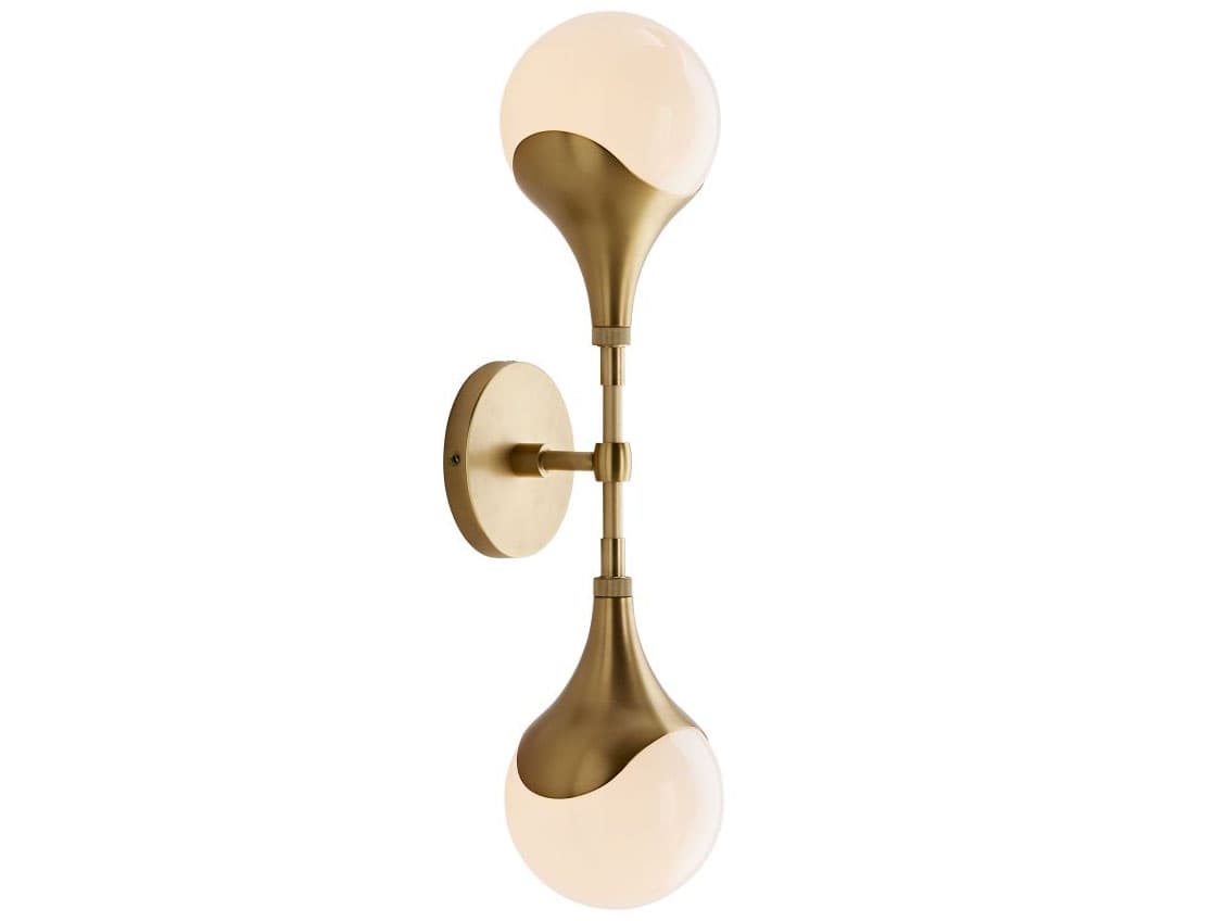 Arteriors Home Augustus 2-Light Antique Brass Wall Sconce
