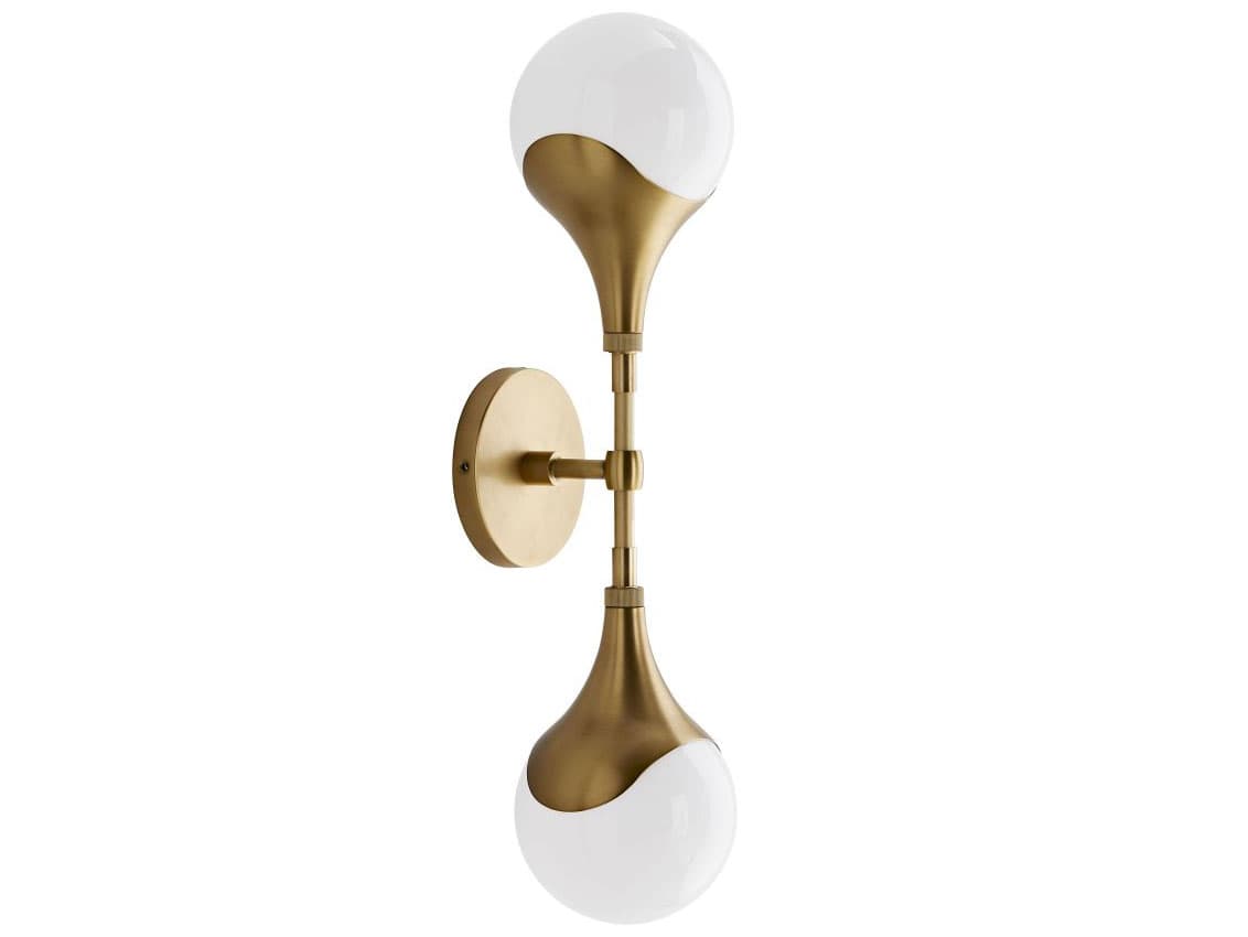 Arteriors Home Augustus 2-Light Antique Brass Wall Sconce